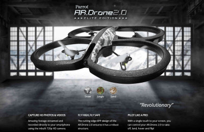 drone parrot ar 2.0 elite edition snow